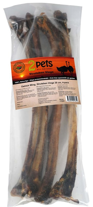 2pets Strutsben Vinge 35cm 4-pack