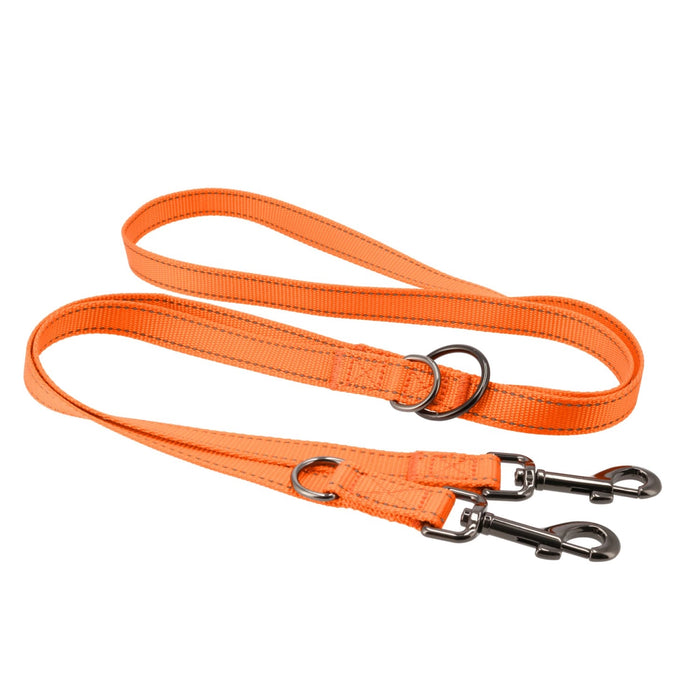 Dogman Nylonkoppel Iris Multi 200cm Orange