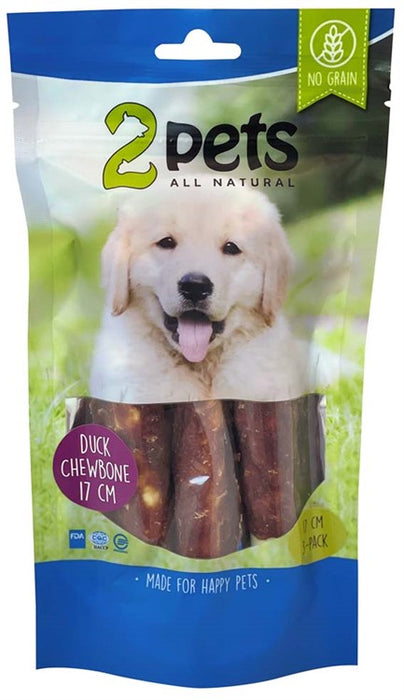 2pets Tuggrulle Ankfilé 17cm 3-pack 140g 6x