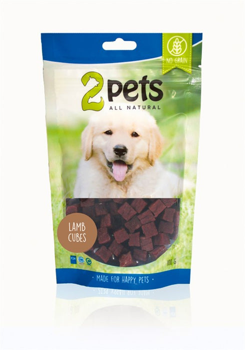 2pets Dogsnack Lamb Cubes 100g 6x