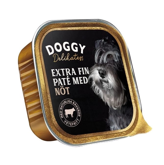 Doggy Delikatess Paté Nöt Våtfoder Hund 150g