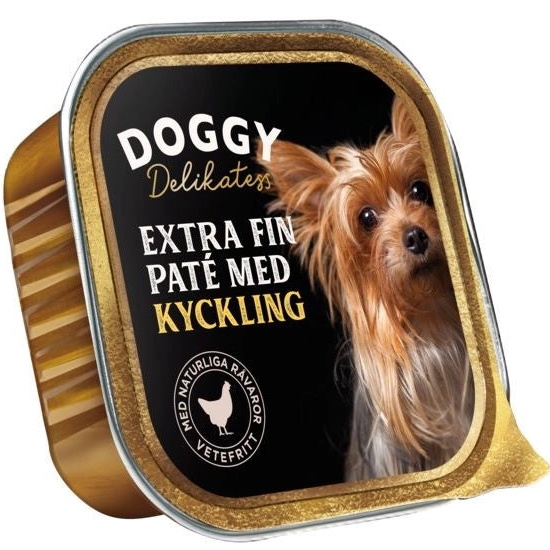 Doggy Delikatess Paté Kyckling Våtfoder Hund 150g