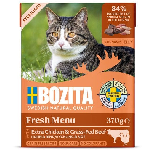 Bozita Sterilised Chicken & BeefJelly Våtfoder 370g