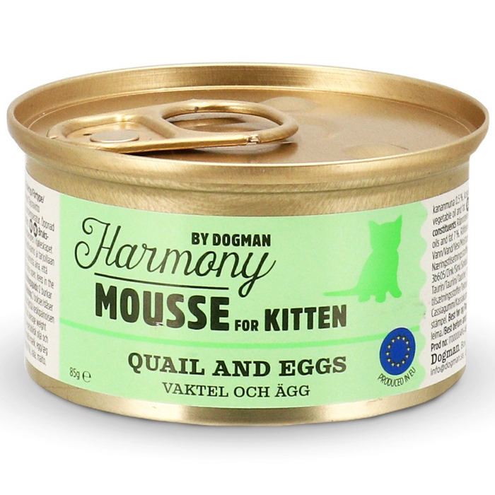 Harmony Cat Mousse Kitten Vaktel & Ägg 85g x24