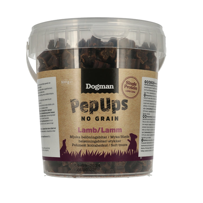 Dogman Pep Ups No Grain Lamm 500g