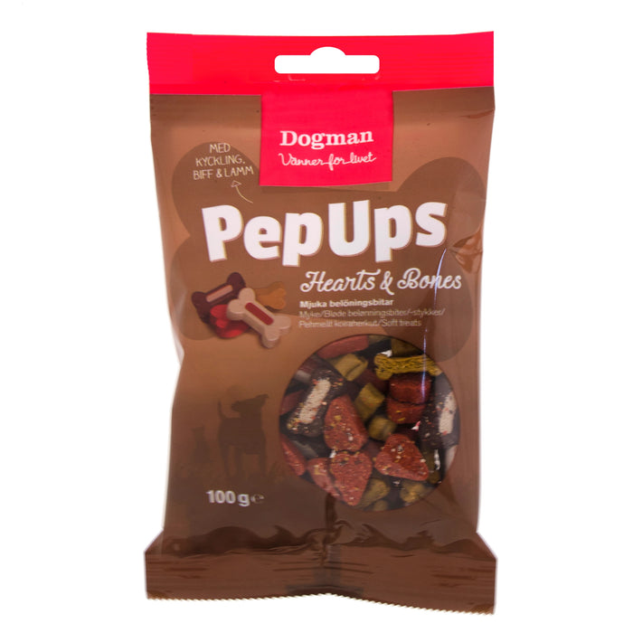 Dogman PepUps Hearts & Bones 3 Smaker