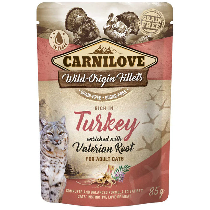 Carnilove Cat Pouch Turkey Enriched Vale 85g x24