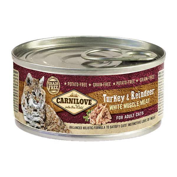 Carnilove White Muscle Meat Turkey & Reinde Cat 100g x12