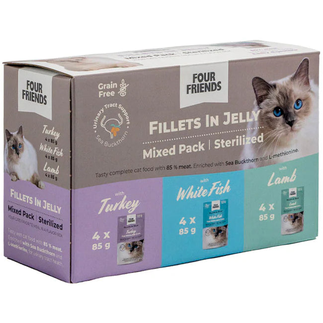 FourFriends Cat Sterilized Jelly Mix 12-pack