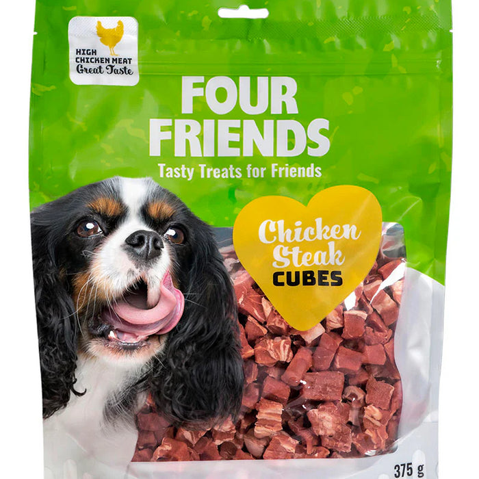 FourFriends Dog Chicken Steak Cubes 85g x12