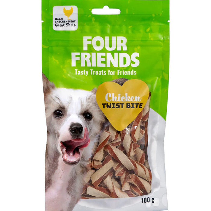 FourFriends Dog Chicken Twist Bite x12