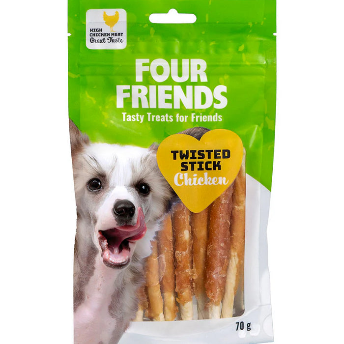 FourFriends Dog Twist Chicken 12,5cm x6