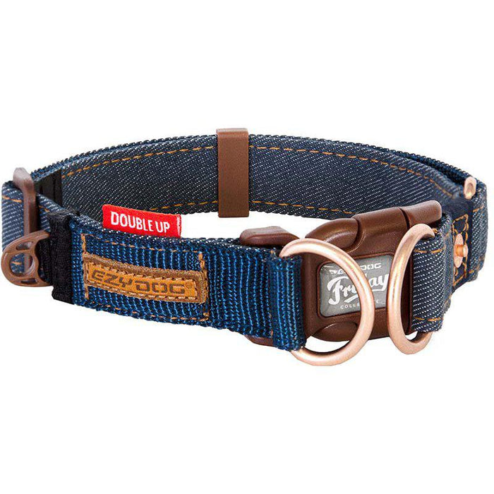 Ezydog Halsband Dubbel Up Denim