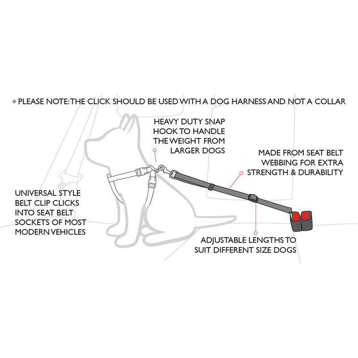 Ezydog Bilbältesadapter 44-66cm Passar Ej Volvo