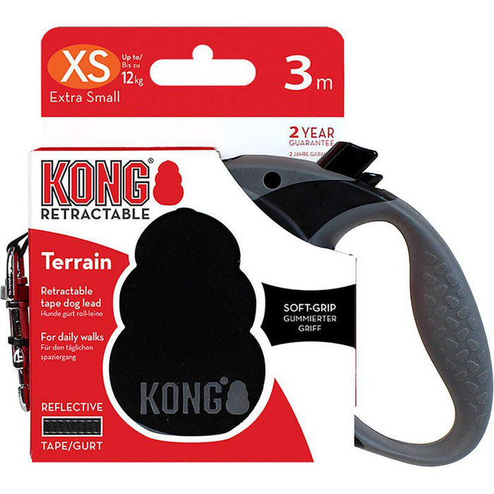 Kong Rullkoppel Terrain Xs 3m Band Svart Max 12kg