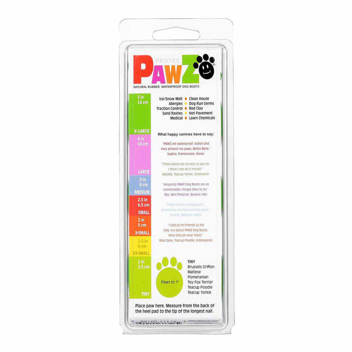 Pawz Dog Boots Color Tiny Apple Green