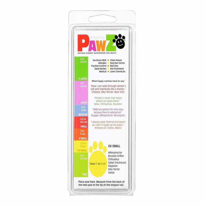 Pawz Dog Boots Color XXS Yellow