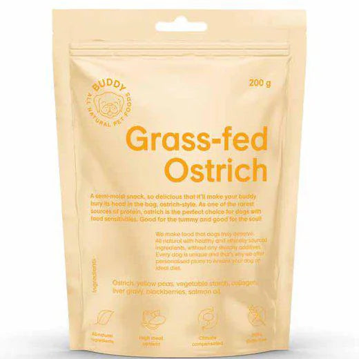 Buddy Semi-moist Snack Ostrich & Blackberries 200g