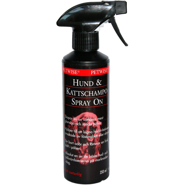 Petwise Spray On Hund & Kattschampo 350ml