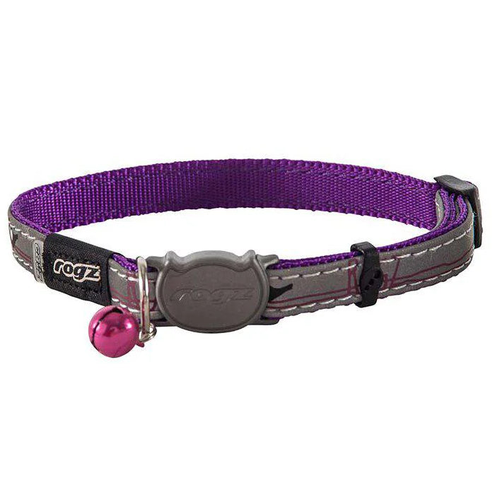 Rogz Nightcat Halsband S Lila 11mm 20-31cm