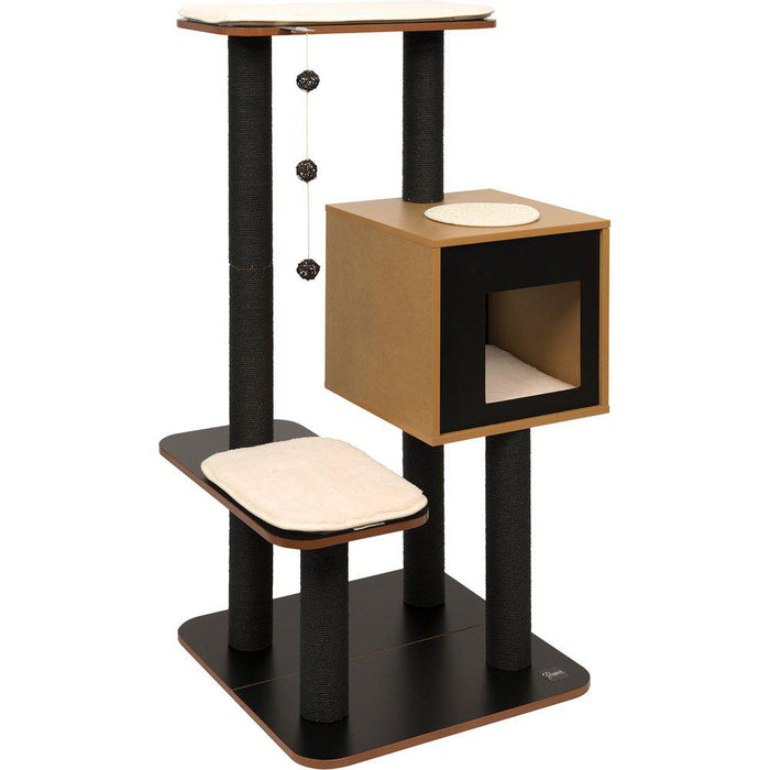 Ozami Katt Klösmöbel Vesper Cat Furniture V-high Base Svart