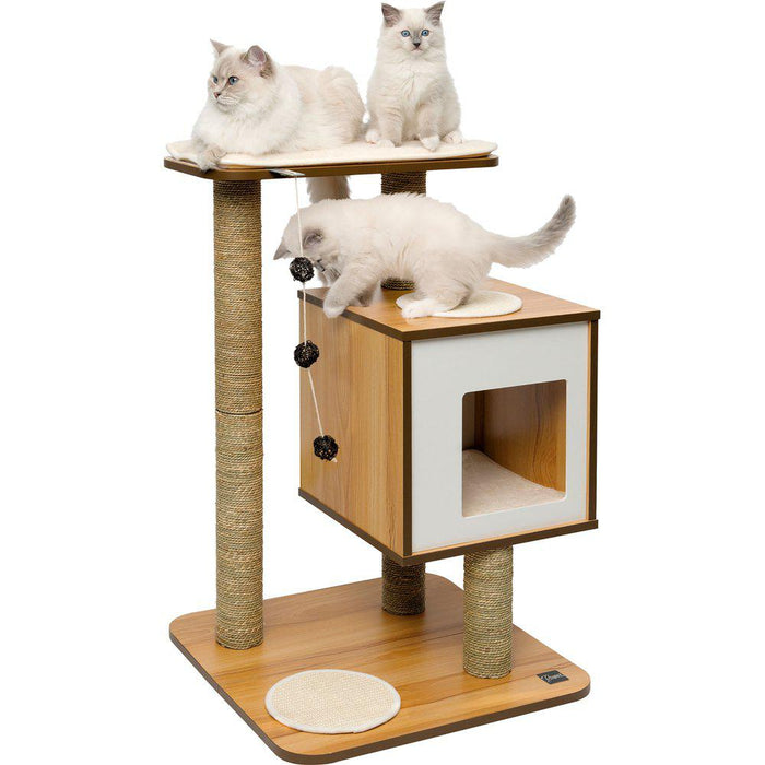 Ozami Katt Klösmöbel Vesper Cat Furniture V-base Walnut