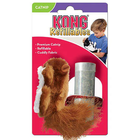 Kong Refillable Catnip Squirrel 10x5x2 Cm