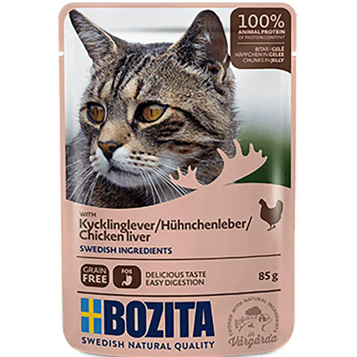 Bozita Cat Feline Kycklinglever I Gelé Pouch 85g