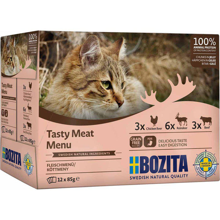 Bozita Cat Tasty Meat Menu Jelly 12x85g