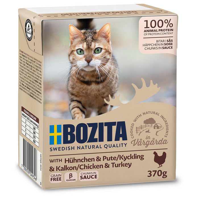 Bozita Cat Bitar Sås Kyckling & Kalkon 370g