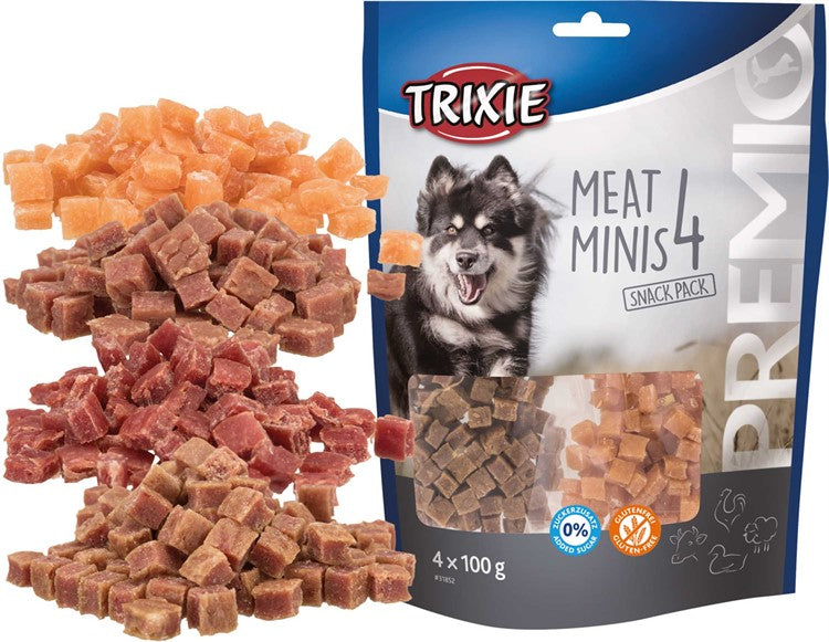 Trixie PREMIO 4 Meat Minis Kyckling Anka Beef Lamm 4 × 100g x4