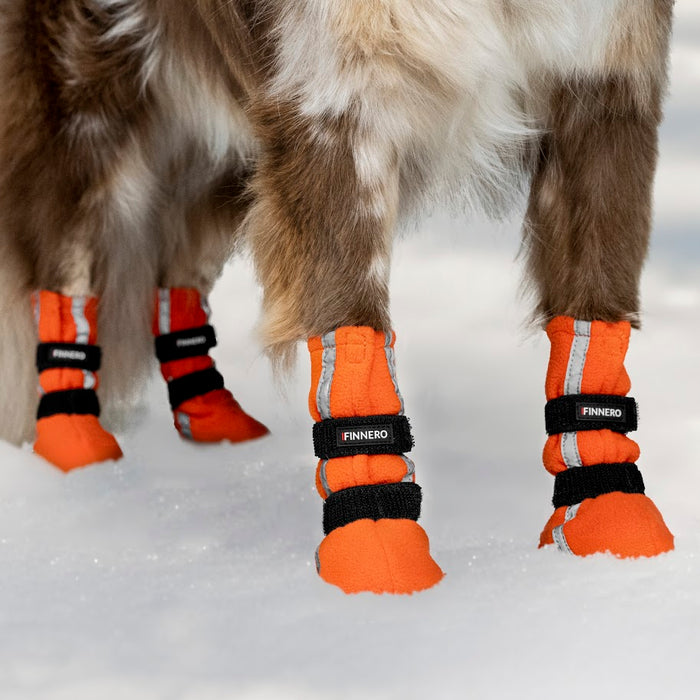 Finnero Hundsko HALLA Reflex Orange (4-pack)