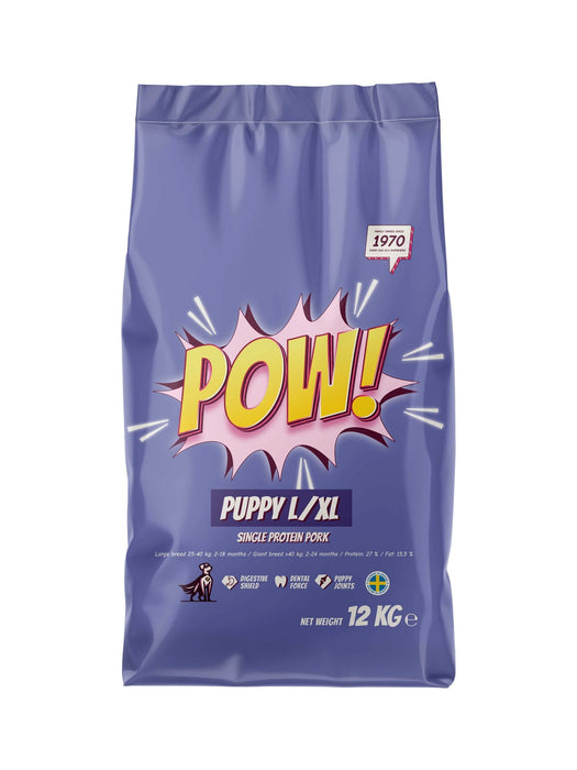 POW! Dog Puppy L/XL Pork 12kg