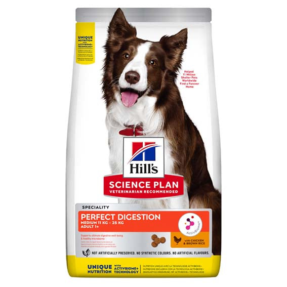 Hills Canine Adult Perfect Digestion Medium Chicken & Brown Rice