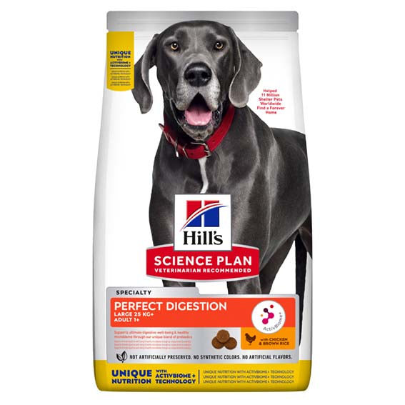 Hills Canine Adult Perfect Digestion Stor Ras Kyckling & Brunt Ris