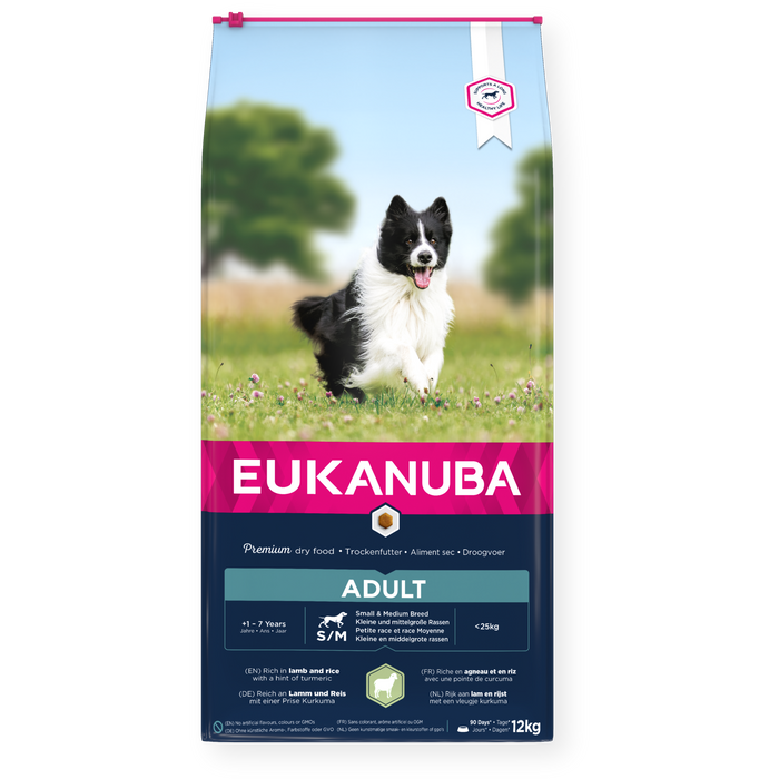 Eukanuba Adult Small/Medium Breed Lamb & Rice 12kg