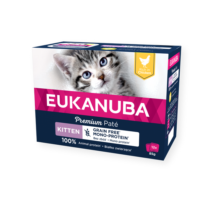 Eukanuba Kitten Grain Free Chicken Paté 85g x12