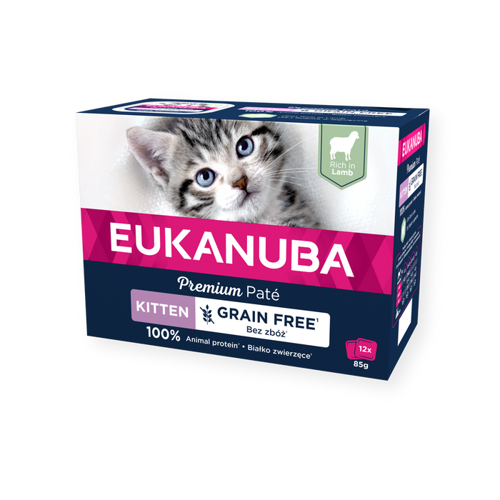 Eukanuba Kitten Grain Free Lamb Paté 85g x12