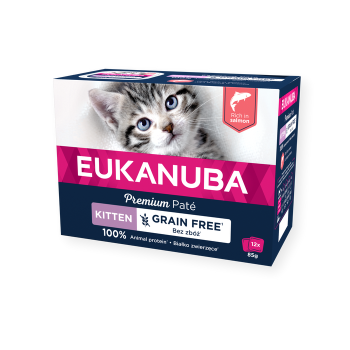 Eukanuba Kitten Grain Free Salmon Paté 85g x12