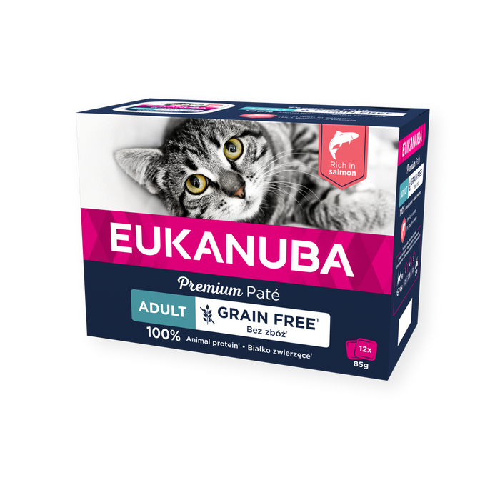 Eukanuba Cat Grain Free Salmon Paté 85g x12