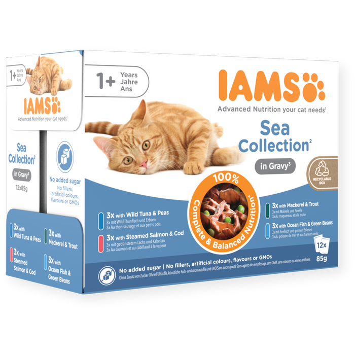 Iams Cat Delights Gravy Sea 85g x12