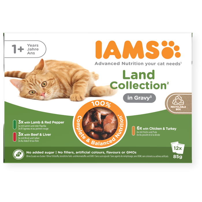 Iams Cat Delights Gravy Land 85g x12