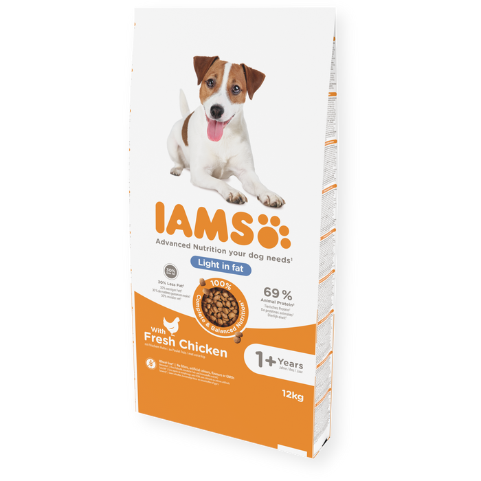 Iams Dog Adult Light Fat Chicken 12kg