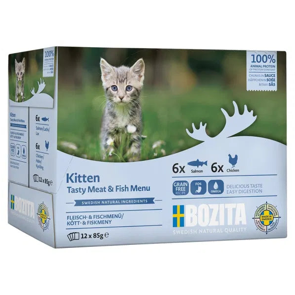 Bozita Kitten Meat & Fish Menu Sauce 12x85g