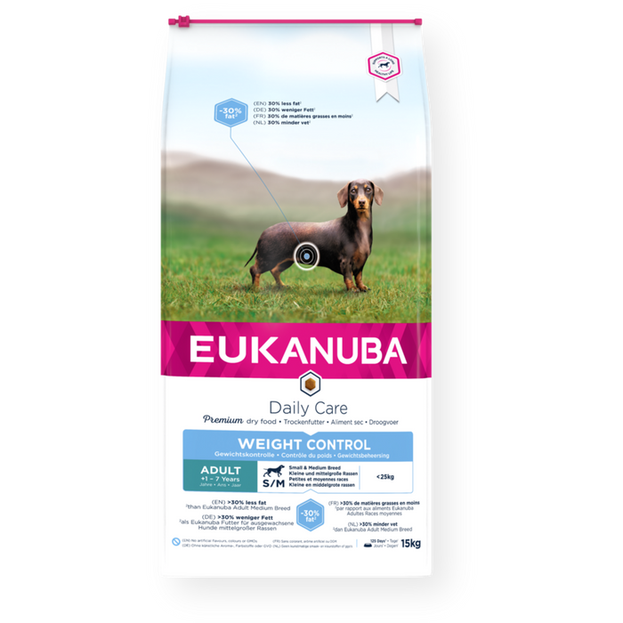 Eukanuba Daily Care Weight Control Adult Small/Medium Breed 15kg