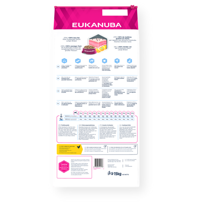 Eukanuba Daily Care Weight Control Adult Large Breed 15kg