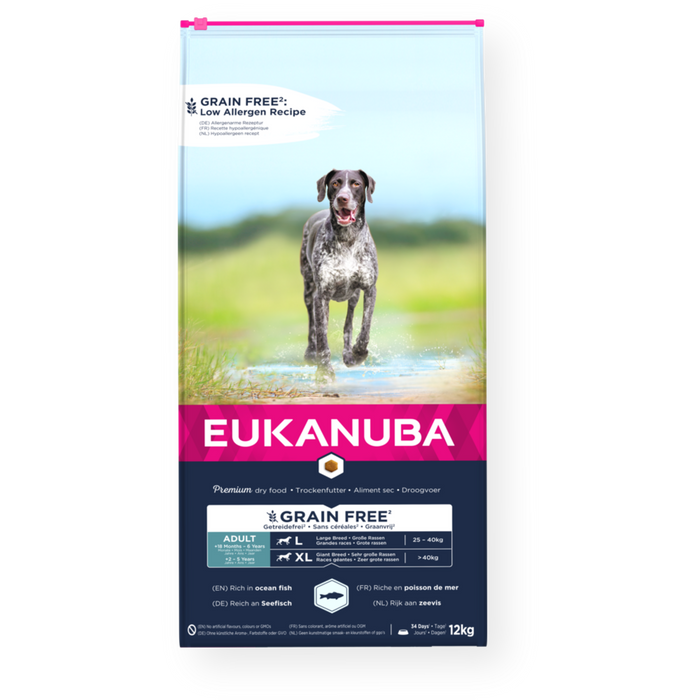 Eukanuba Grain Free Adult Large Breed Ocean Fish 12kg