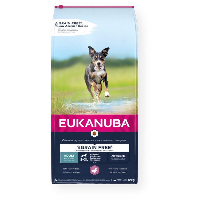 Eukanuba Grain Free Adult All Breeds Duck 12kg