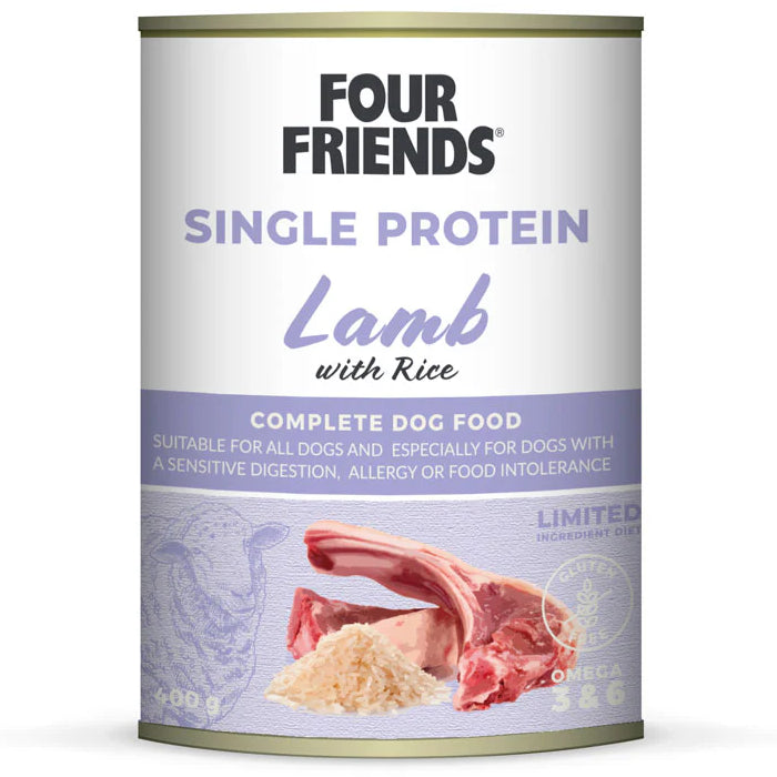 FourFriends Dog Lamb & Rice 400g Burk x6