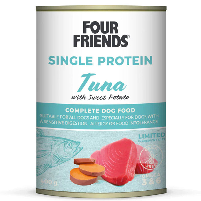 FourFriends Dog Tuna & Sweet Potato 400g Burk x6